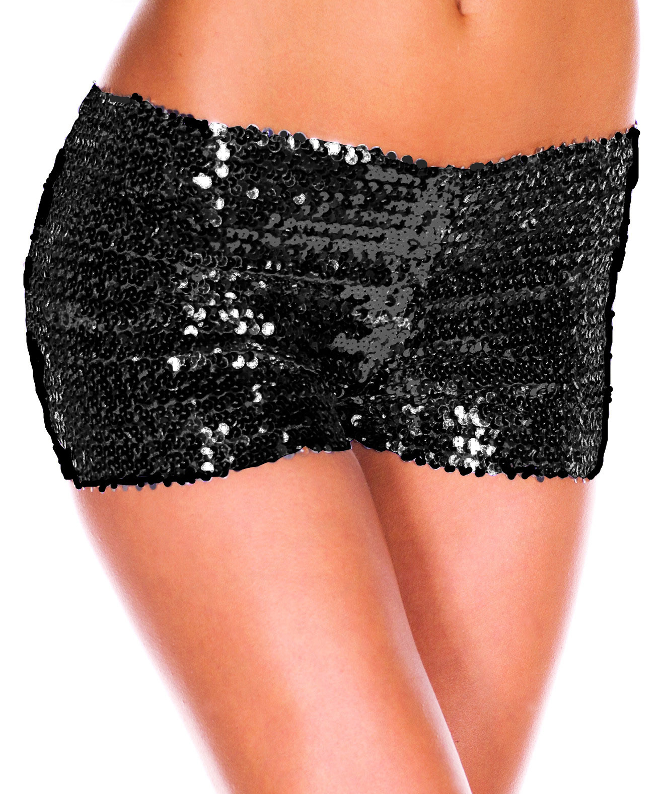 F7065-3 SEQUIN BOOTY SHORTS